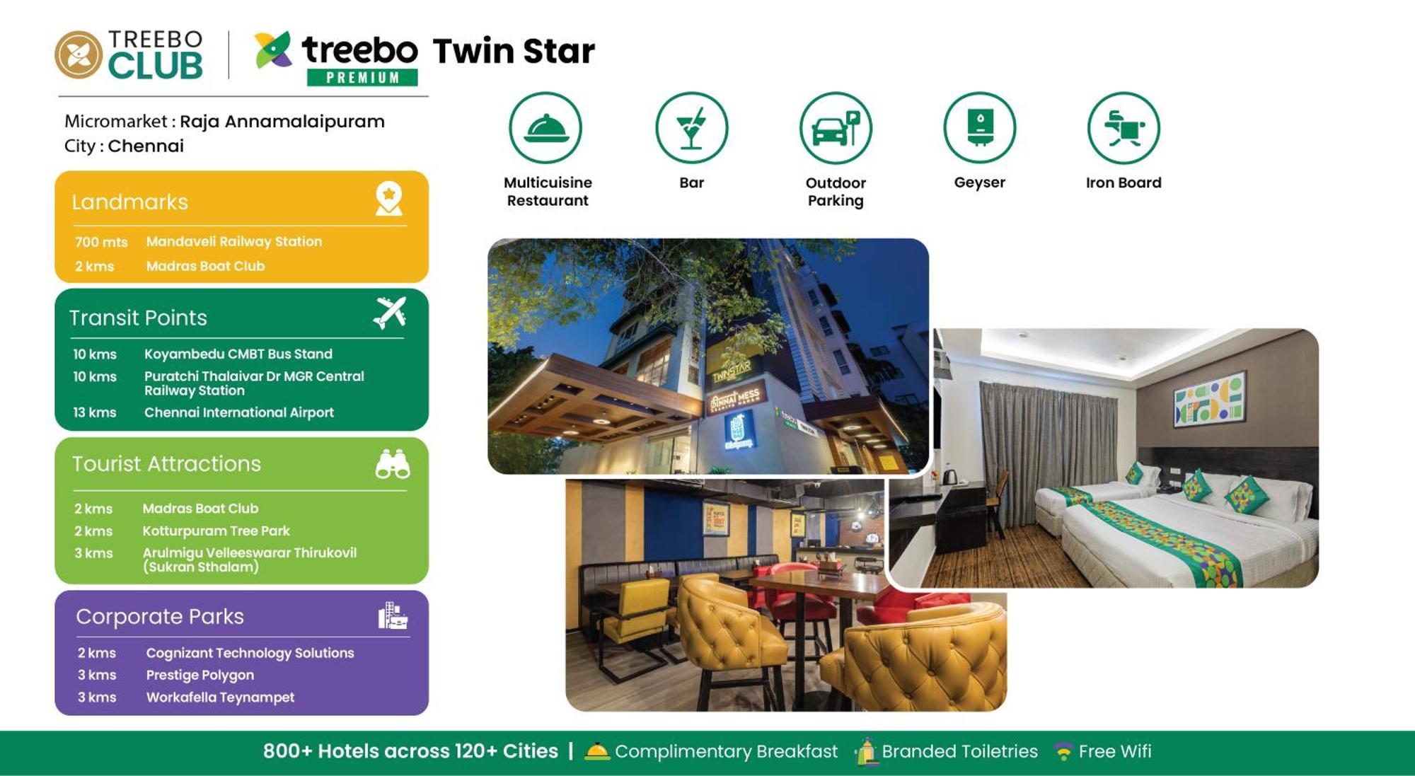 Hotel Treebo Premium Twin Star Chennai Exterior foto